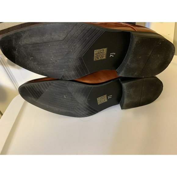 Majestic Collection Men’s Sz 7 1/2 Dress Shoes, Double Monk Strap Leather Scuffs - Picture 9 of 10